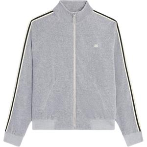 Куртка-толстовка с логотипом CELINE, серый черный