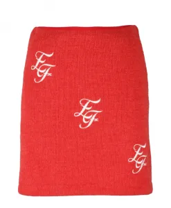 Вязаная юбка Elisabetta Franchi, красный