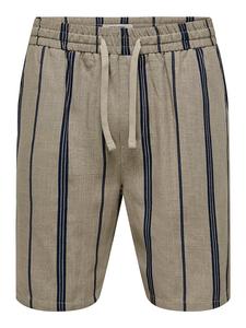 Тканевые шорты ONLY & SONS, бежевый