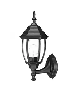 Настенный светильник-фонарь в форме шара для акцентного освещения внутри и снаружи помещений Slickblue, black