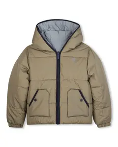 Детское пальто зеленого цвета с длинными рукавами Timberland