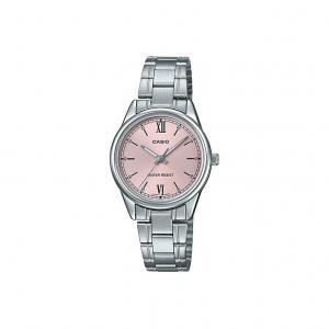 CASIO Часы Women's Standard Series Pink Watch LTP-V005D-4B2, Silver/Pink Dial