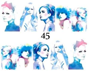 Водные наклейки для ногтей - №45, inna