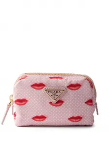Косметичка с логотипом Prada, розовый