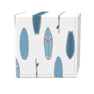 Набор салфеток, 100 % полиэстер, набор из 4 шт., 18x18 дюймов, повтор доски для серфинга