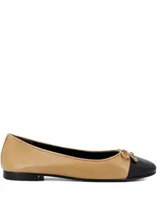 Балетки с контрастным мысом Tory Burch, нейтральный