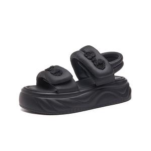 VAEL Женские сандалии на одной застежке черные, цвет Black