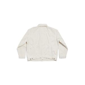 Джинсовая куртка Regular Fit из белого денима BALENCIAGA, белый