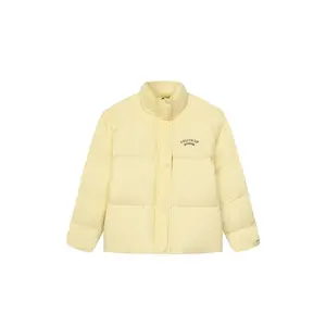 361° Пуховик женский новорожденный желтый воротник стойка утепленный