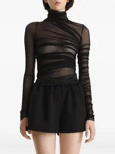 Топ из драпированной сетки 2310 STUDIO, черный