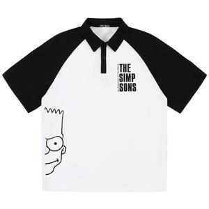 Футболка поло унисекс The Simpsons, абрикосово-зеленая