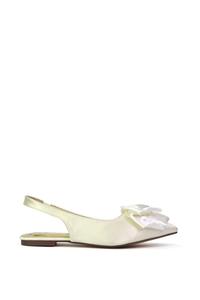 Туфли-лодочки "Zooey" на плоской подошве с острым носком и ремешком на спине XY London, белый