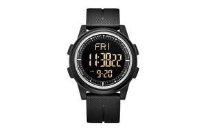 Disney Часы с электронным механизмом и ремешком из PU, унисекс, черный циферблат