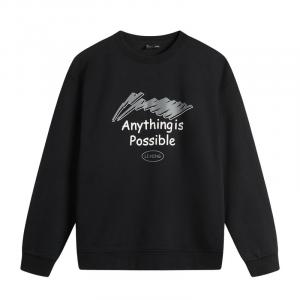 Li-Ning Li Ning Sweatshirts Unisex Black Crew Neck Moderate