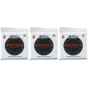 Струны для акустической гитары Martin MM12 Retro (набор из 3 шт.) - .012-.054 Легкие