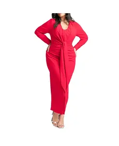 Женское платье Plus Size с присборенными деталями и завязками на плечах Eloquii, черный