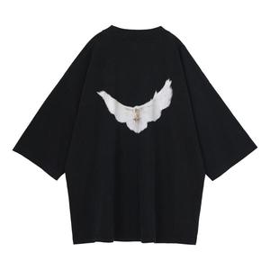 Футболка YEEZY Gap x Balenciaga Dove 3/4 Sleeve Tee 'Washed Black', черный