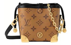 LOUIS VUITTON Кожаная сумка Noe, ведерко, кроссбоди, через плечо, женская brown
