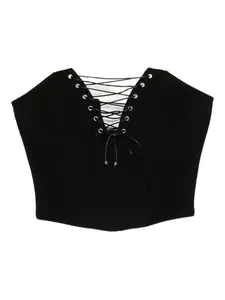 Корсетный топ со шнуровкой Vestiaire d'un Oiseau Libre, черный