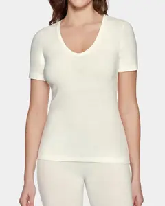 Женская майка с короткими рукавами из шерсти лиоцелла Impetus, белый