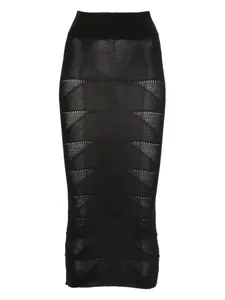 Юбка из шерсти с геометрическим узором Rick Owens