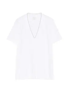Футболка с V-образным вырезом Eleventy, белый