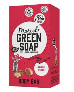 Marcel's Green Soap, Argan & Oudh, гель для душа в кубиках, 150 г