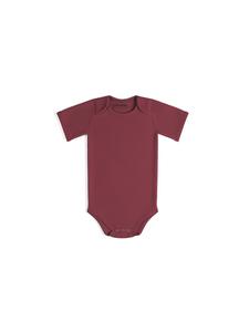 Sämann Детский боди из 100% органического хлопка, с короткими рукавами, без ребристой вязки, малинового цвета