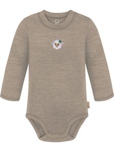 Normani Outdoor Sports Детский боди с длинными рукавами из мериносовой шерсти Tuai, бежевого цвета