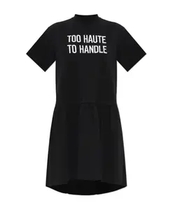 Платье с вышивкой Moschino, черный