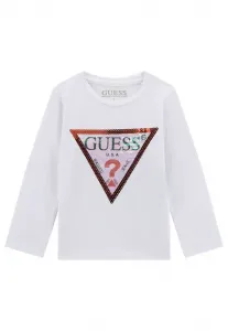 Топ с длинными рукавами и пайетками Guess, Bianco