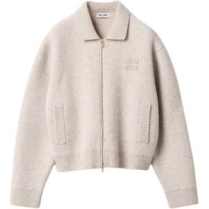 MIU MIU Свитер FW24 Sandy Beige женский