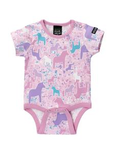 Villervalla Боди с короткими рукавами Дала, розовое