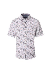 Повседневная рубашка с коротким рукавом и принтом повседневный крой Casamoda, голубой