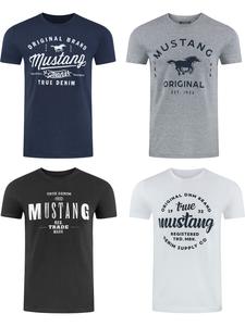 Футболка Mustang Basic Print 4er Pack, разноцветный