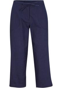 Льняные брюки 3/4 Bpc Bonprix Collection, синий