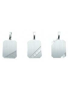 Adeliás Женский кулон из серебра 925 пробы с гравированной пластиной