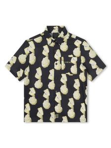 Givenchy Kids рубашка с короткими рукавами и графичным принтом, черный