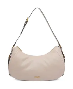 Изогнутая бежевая сумка через плечо с логотипом Liu Jo, бежевый