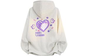 Толстовка Unisex Hooded Moderate Heavyweight ZIAREL, белый heather серый