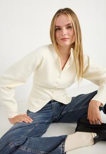 Кардиган Gina Tricot SCULPTURED CARDIGAN, Gardenia/Off-White