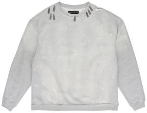 Свитшот с круглым вырезом "Who Decides War Hardware" цвета "Серебро"