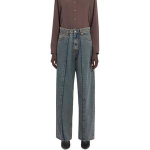 Джинсы с пятью карманами MM6 Maison Margiela, светло-серый