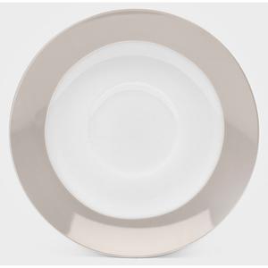 Блюдце van Well Vario из фарфора, подходит для посудомоечной и микроволновой печи, Ø 14,5 см Van Well, серо-коричневый/белый