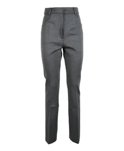 Брюки из эластичной ткани, смешанной с шерстью Sportmax, серый