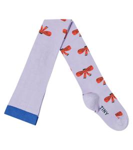 Колготки Tiny Bow из хлопковой смеси Tinycottons, Light Lavender