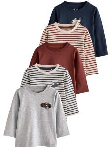 Рубашка Next, Navy/Auburn/Light Grey/Wool White