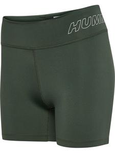 Короткие шорты "Hmlte Fundamental Mw Tight Shorts" зеленого цвета Hummel