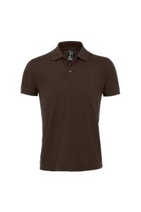 Однотонная рубашка-поло с короткими рукавами Prime Pique SOL'S, коричневый