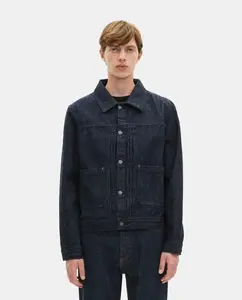 Мужская джинсовая куртка прямого кроя The Kooples, темно-синий